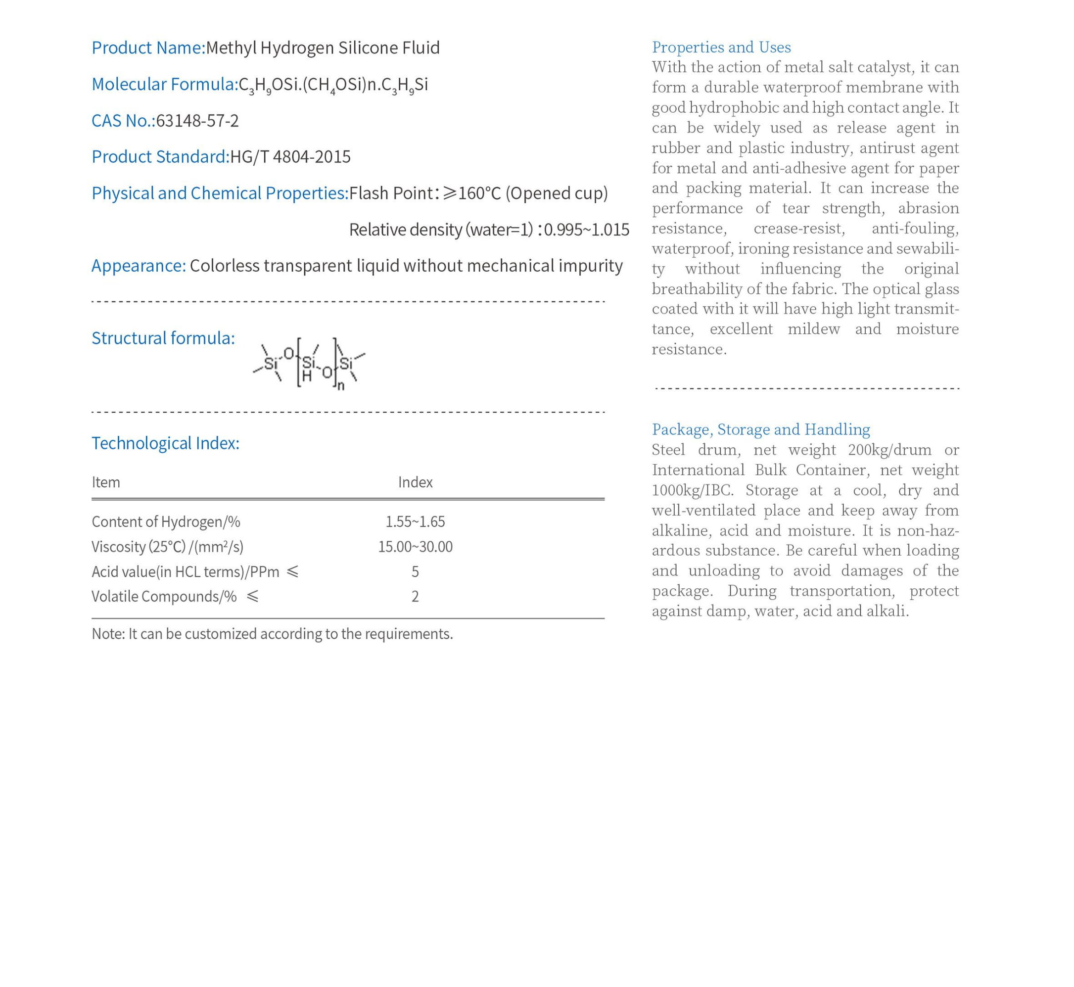 甲基高含氢硅油--Methyl Hydrogen Silicone Fluid.png